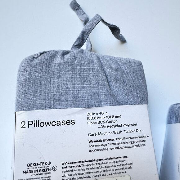 NWT Room Essentials Cotton Blend Gray King Size Pillow Cases 3 Boxes - Picture 5 of 5